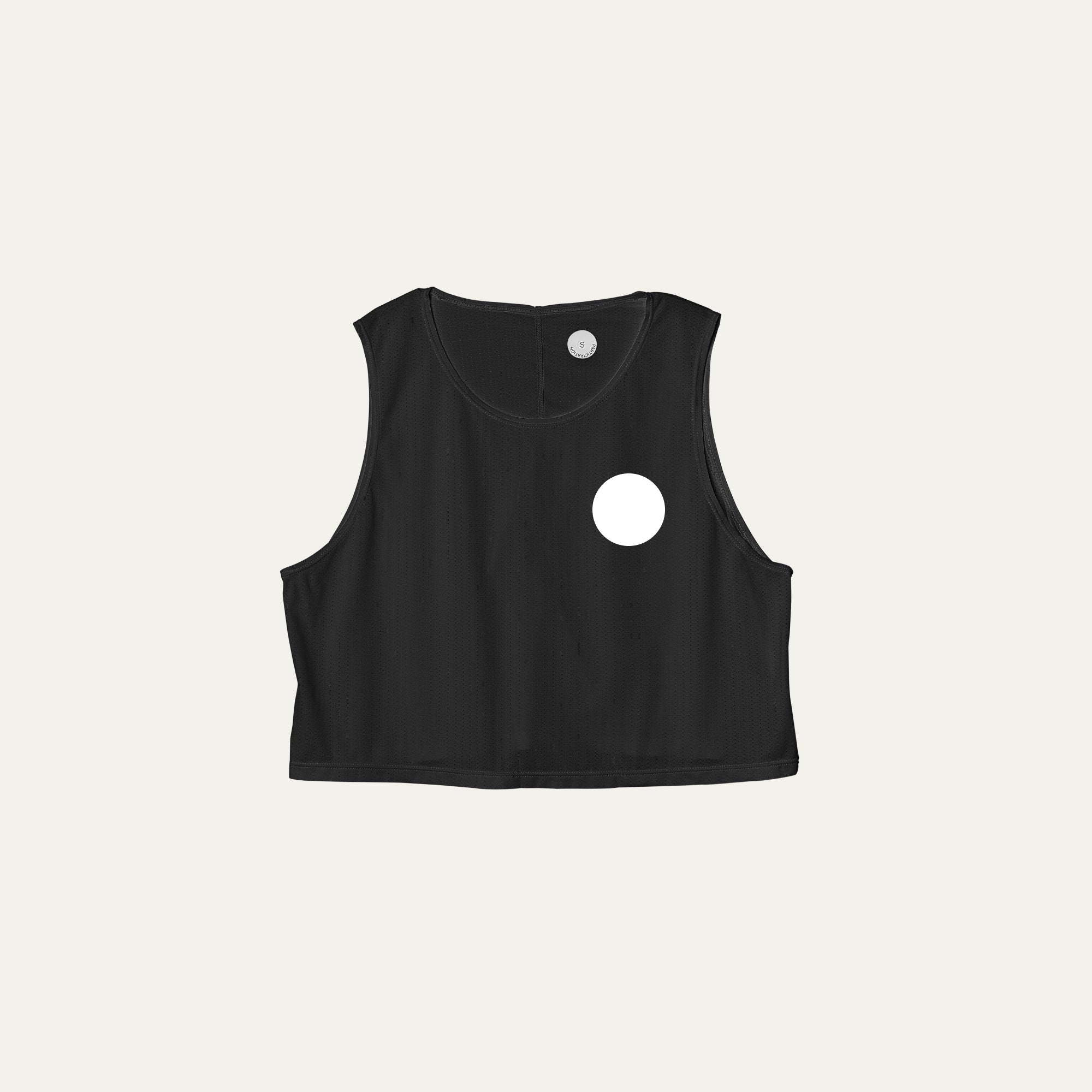Black Crop Singlet
