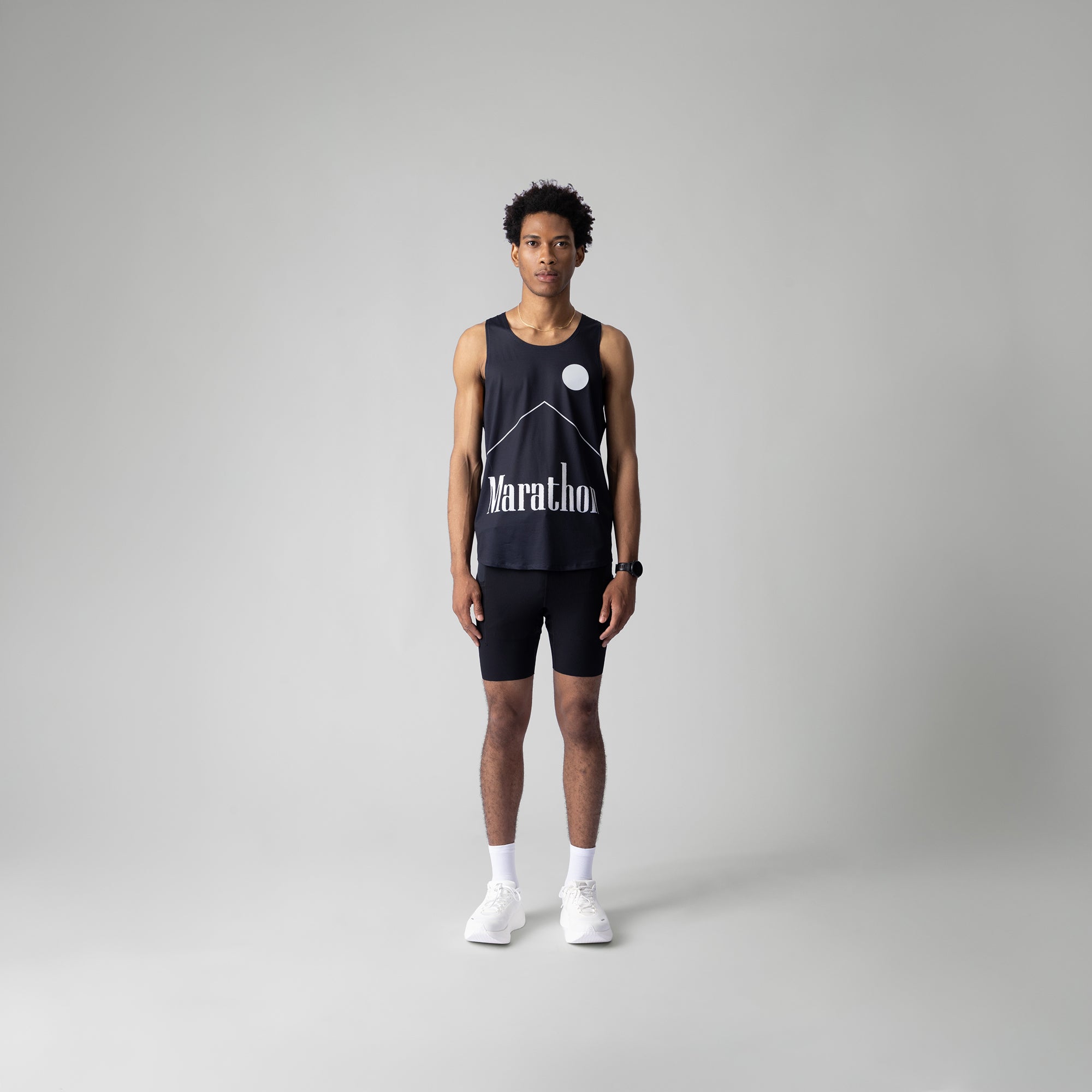 Marathon Black Singlet
