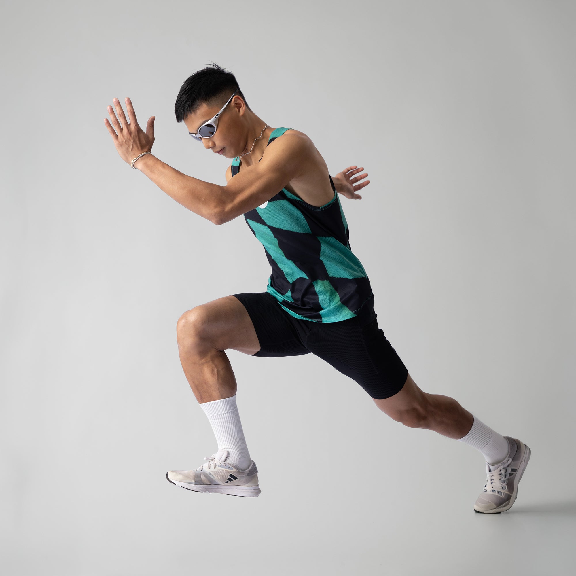 Green Checker Singlet