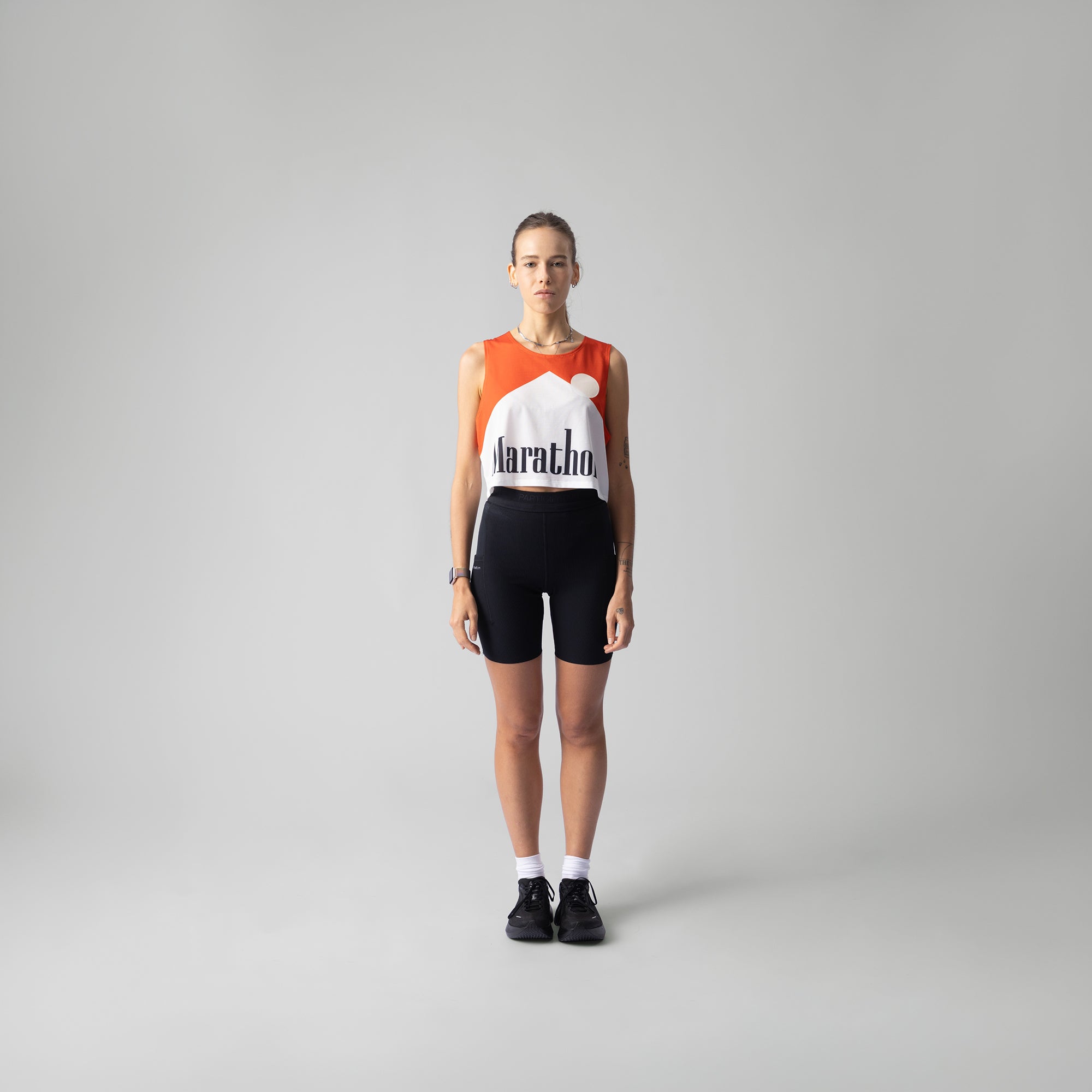 Marathon Red Crop Singlet