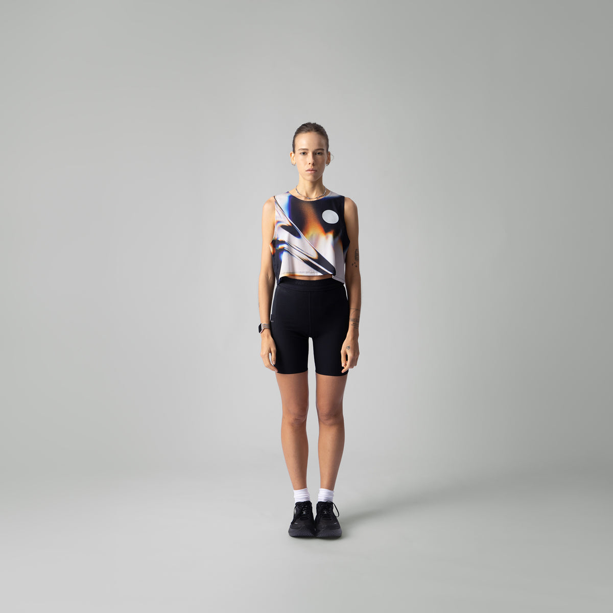White Glass Crop Singlet