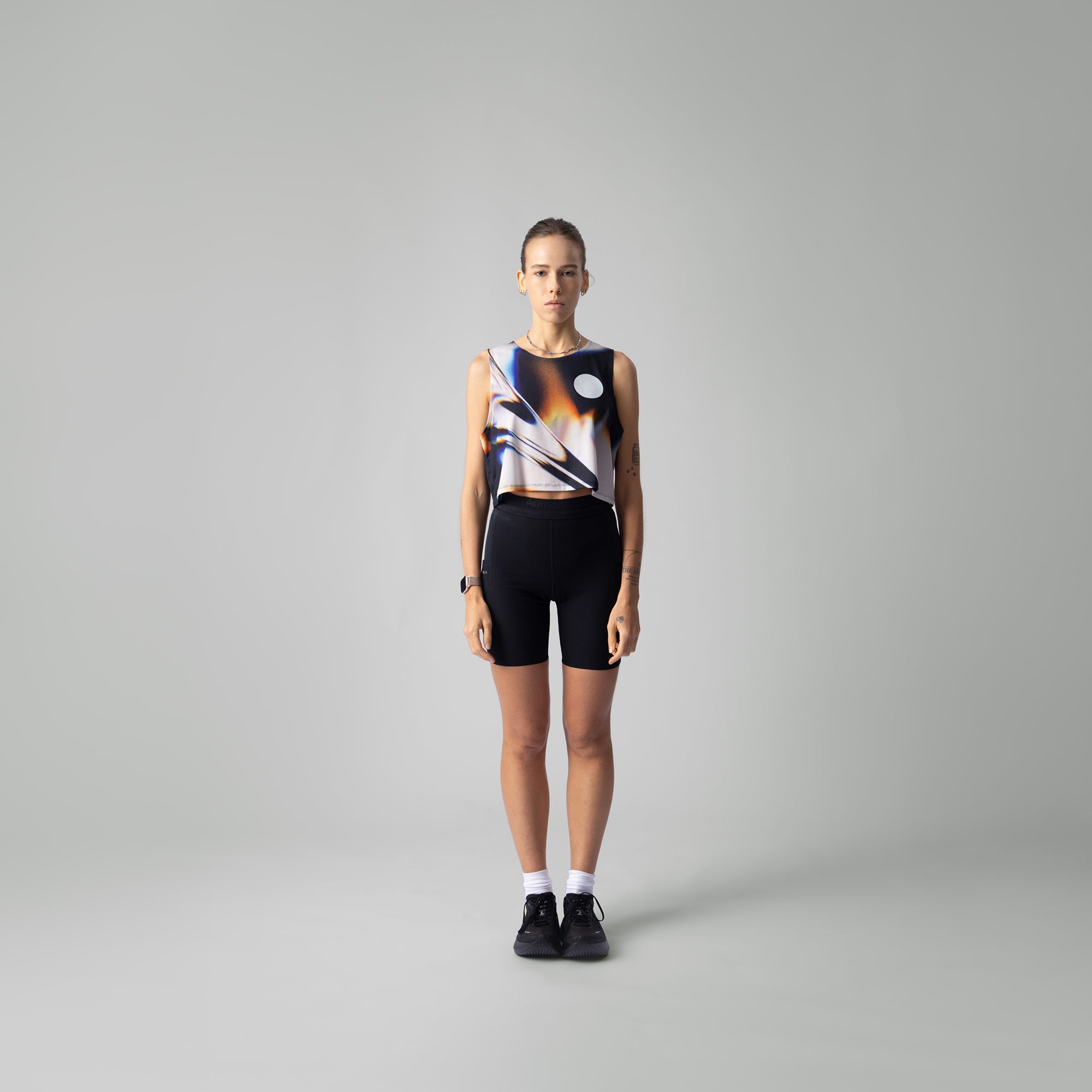 White Glass Crop Singlet