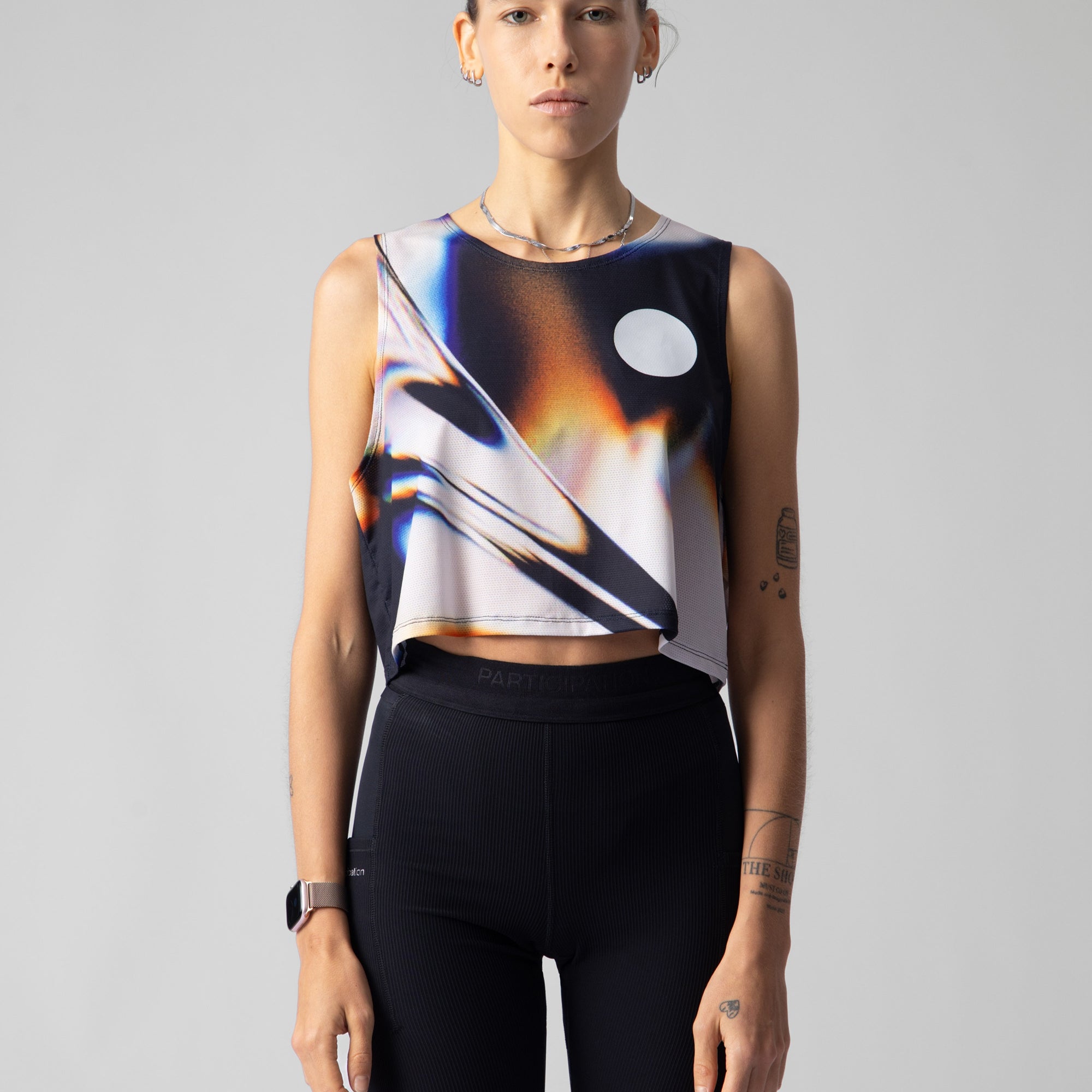 White Glass Crop Singlet