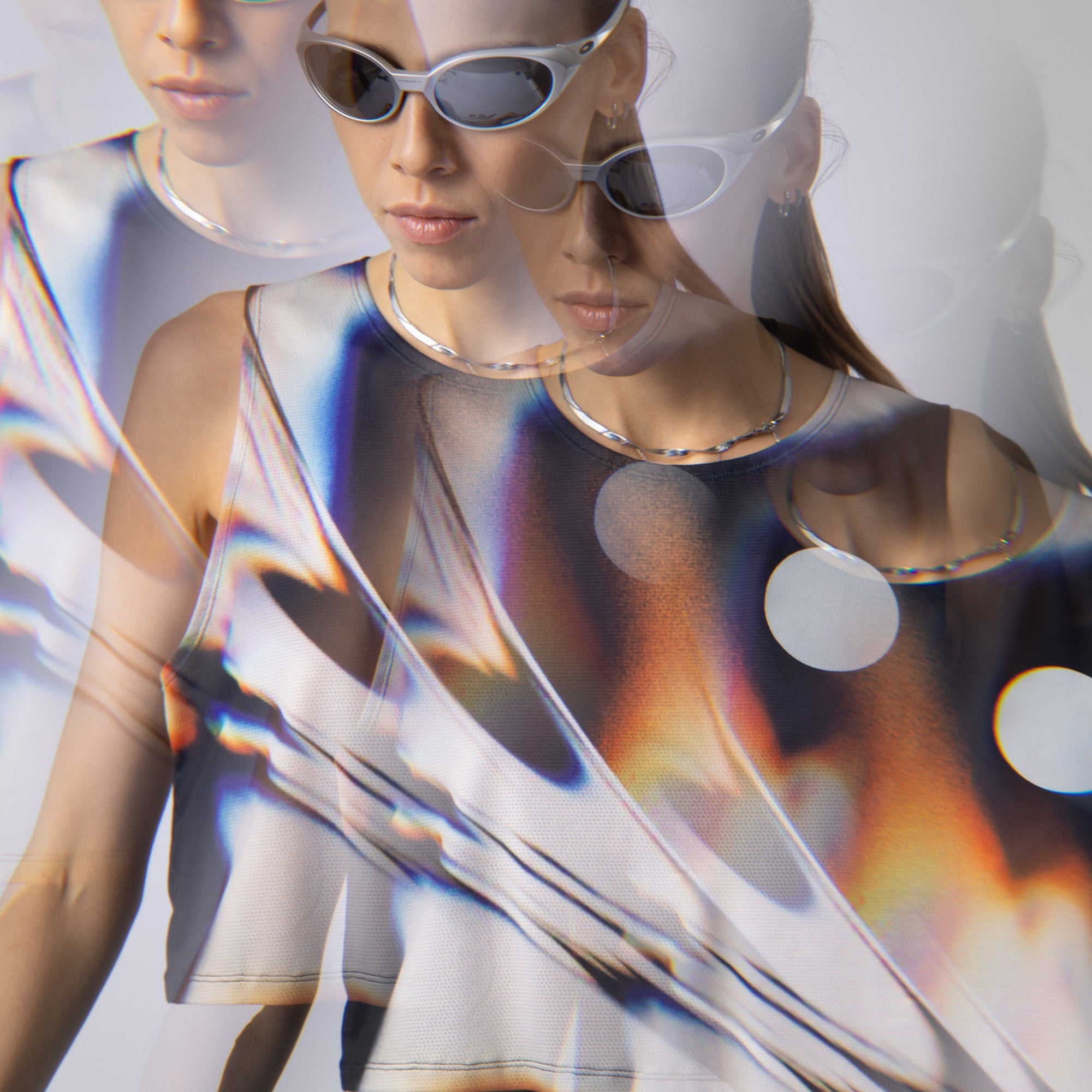 White Glass Crop Singlet