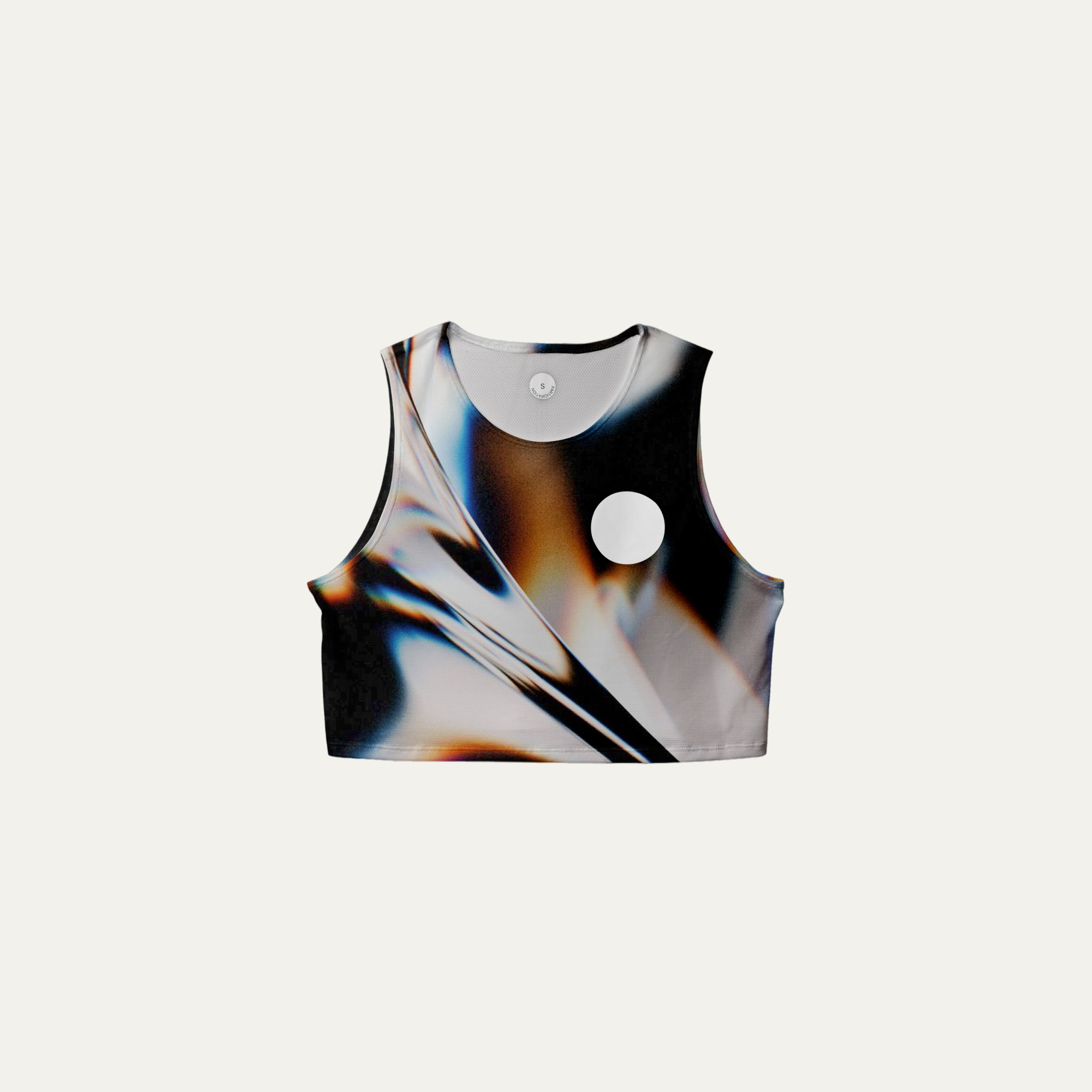 White Glass Crop Singlet