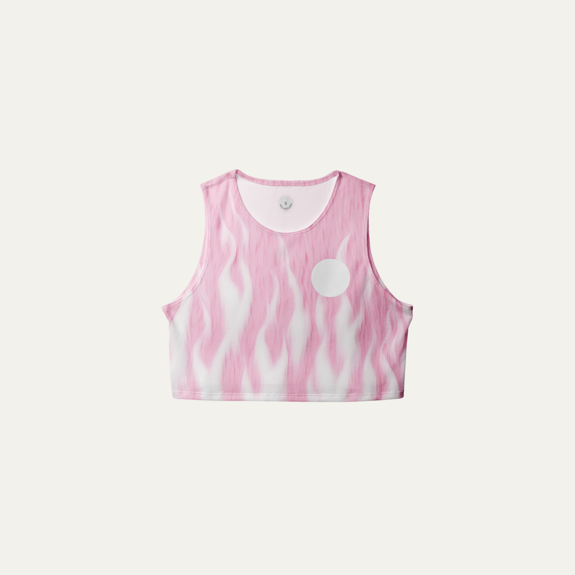Pink Fuzz Crop Singlet