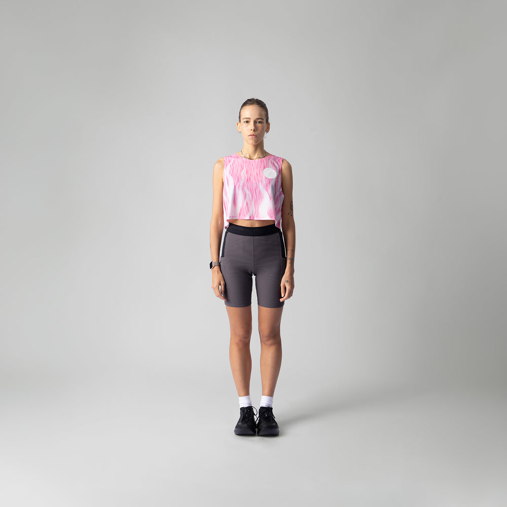 Pink Fuzz Crop Singlet