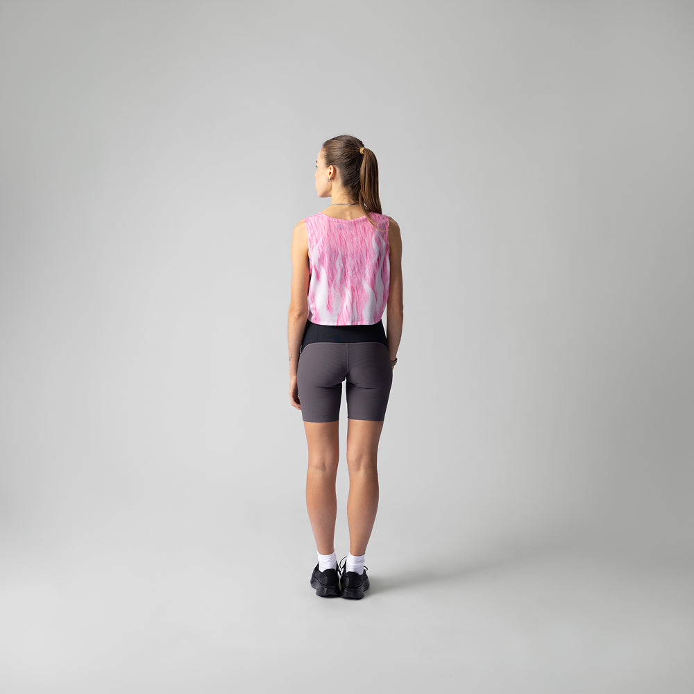 Pink Fuzz Crop Singlet