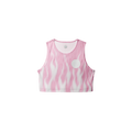 Pink Fuzz Crop Singlet