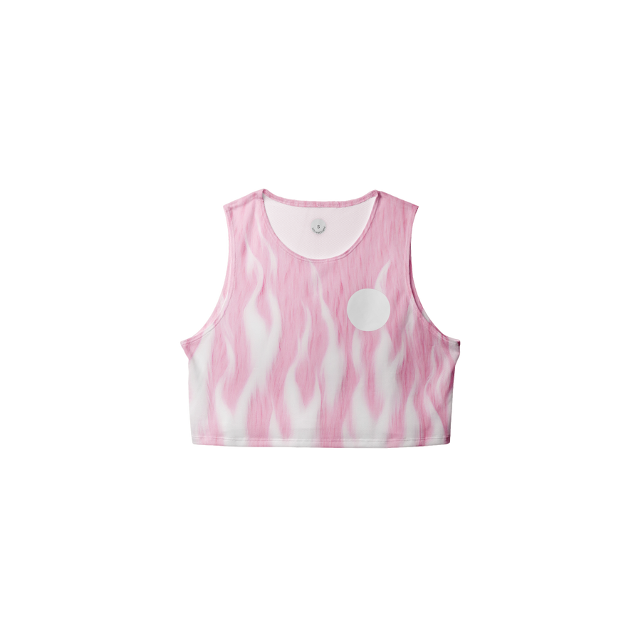 Pink Fuzz Crop Singlet